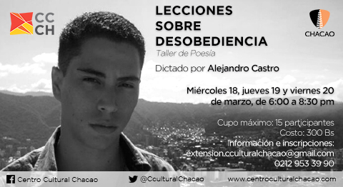 LECCIONES SOBRE DESOBEDIENCIA. TALLER DE POESÍA